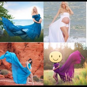Purple Maternity Gown - Beautiful for photos!!